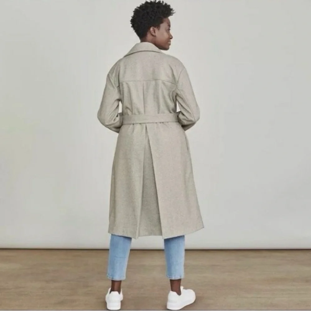 ELIZABETH AND JAMES HERRINGBONE COAT   NEW - Picture 2 of 10